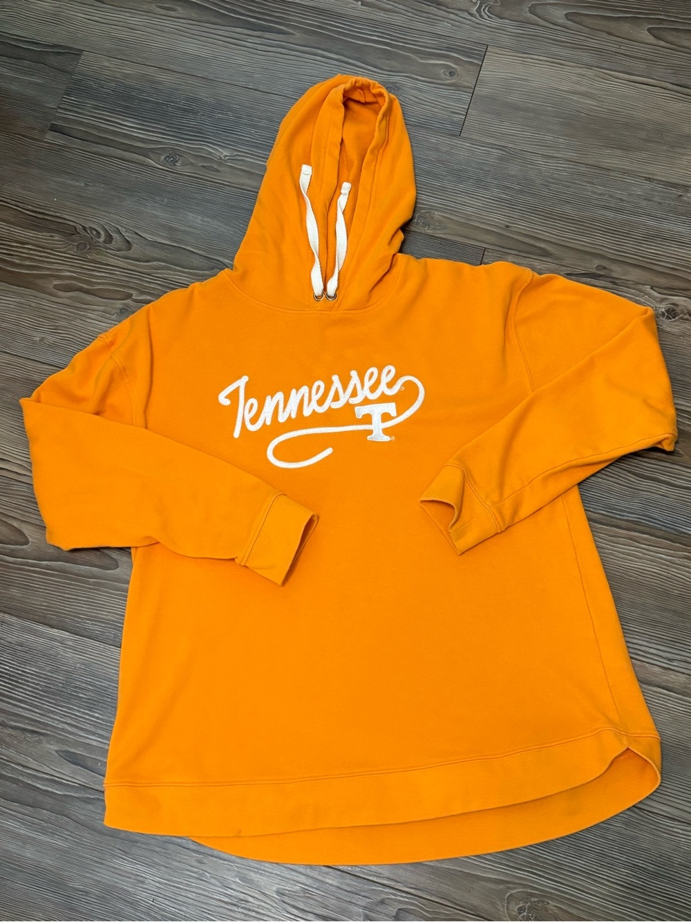 Champion University of Tennessee Hoodie Orange Script Pullover Sweatshirt L
